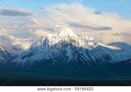 Beautiful Evening View From Pamir Mountain - Zaalay Valley - Kyrgyzstan - Central Asia