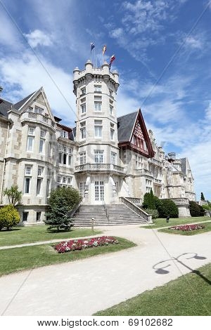 Magdalena Palace In Santander, Spain