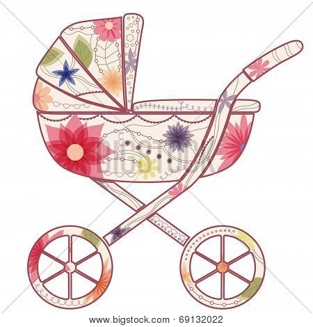 Baby carriage for girl