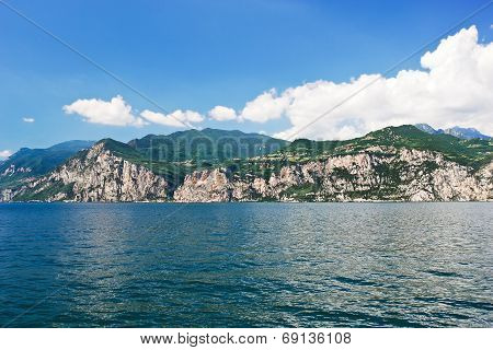 Lake Garda From Malcesine Town, Italy