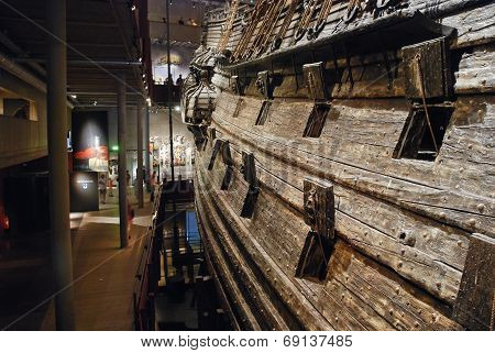 Interior Of Vasa Museum In Stockholm, Sweden