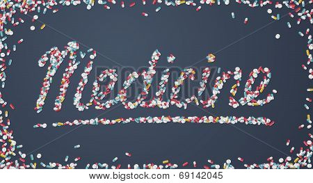 Medicine title created from pills