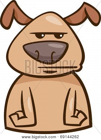 Mood Bored Dog Cartoon Illustration