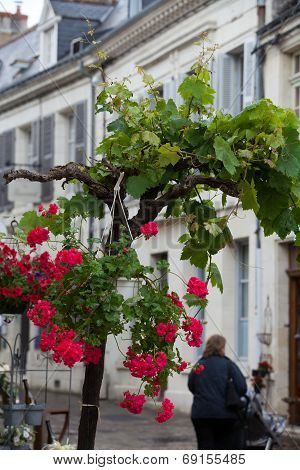Romantic streets in French country towns in the Valley of Loir