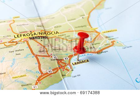 Larnaca Cyprus  Map