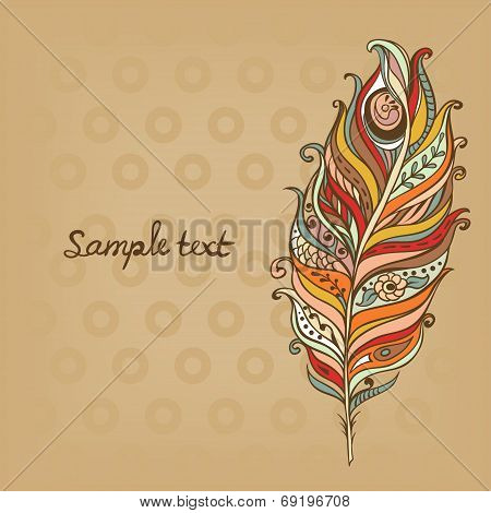 vector decorative vintage feather