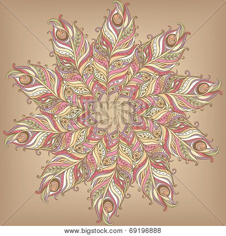 Doily round lace pattern