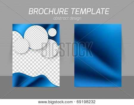 Blue flyer template design