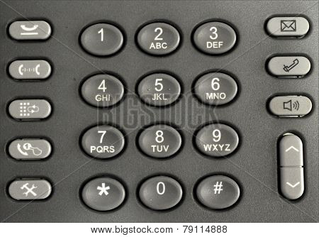 Modern telephone keypad