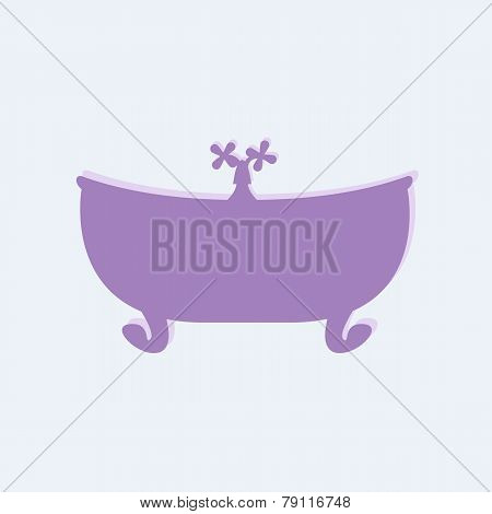 Violet Bathtub With Tap