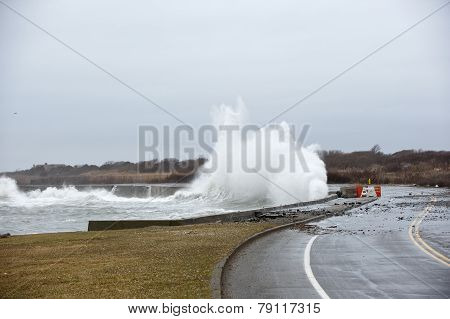 Storm Smashes Coast