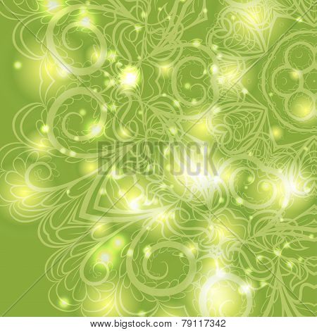 Floral pattern with lights