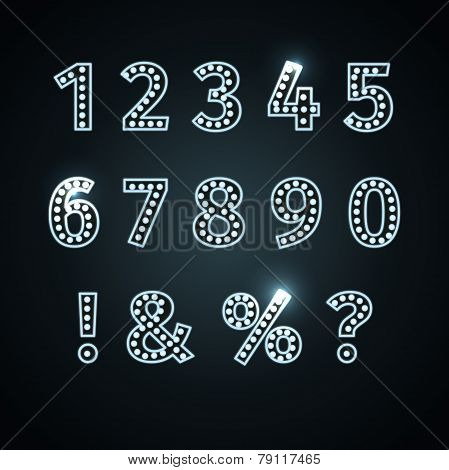 retro glowing font