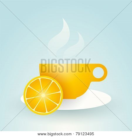 Cup Of Hot Tea With Lemon