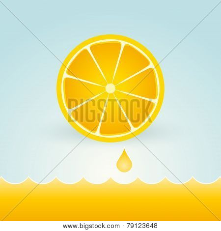 Fresh Lemons With A Drop Of Fruit Juice