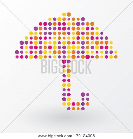 Colourful Umbrella Of The Small Polka Dots