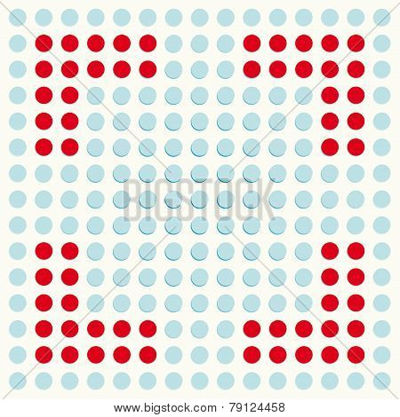 Full Screen Sign Composed Of Dots