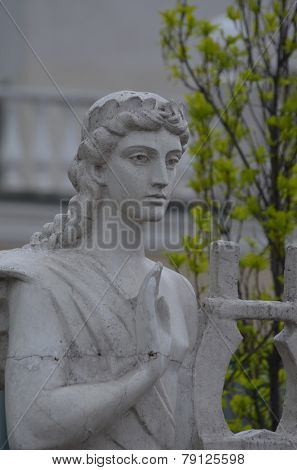 KIEV, UKRAINE -APR 21, 2014: Park decoration sculpture.Recreational area of Kiev.Infernal art .April 21, 2014 Kiev, Ukraine 