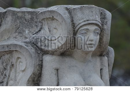 KIEV, UKRAINE -APR 21, 2014: Park decoration sculpture.Recreational area of Kiev.Infernal art .April 21, 2014 Kiev, Ukraine 