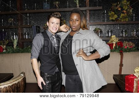 LOS ANGELES - DEC11: Blake McIver, Alex Newell at SPARKLE: An All-Star Holiday Concert to benefit The Actors Fund at Rockwell Table & Stage on December 11, 2014 in Los Angeles, California