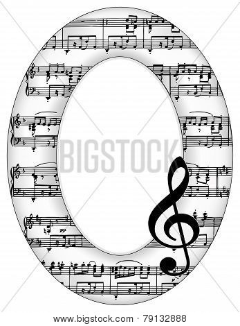 Music Notes Oval Picture Frame