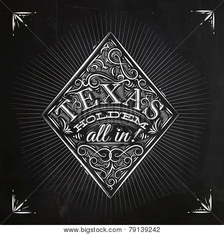 Diamonds texas holdem chalk