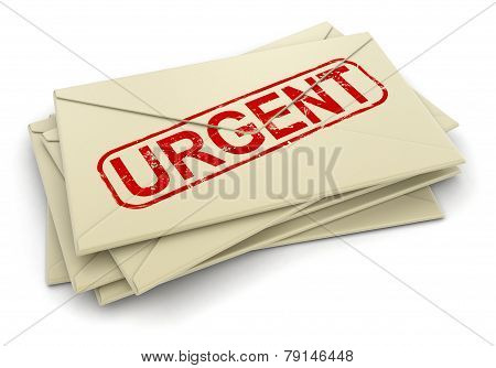 Urgent letters  (clipping path included)