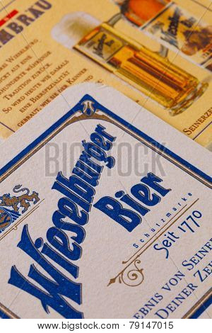 Beermats From Wieselburger Beer.