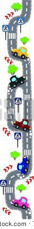 Road vertical pattern or illustration