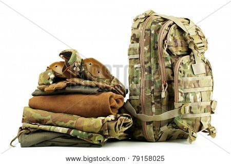 Army uniform, isolated on white