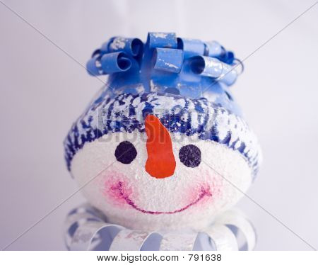 Boneco de neve azul
