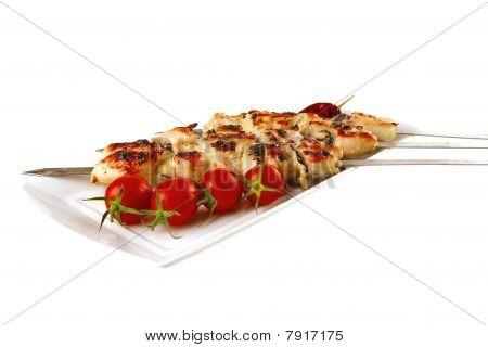 Chicken Shish Kebab med grøntsager