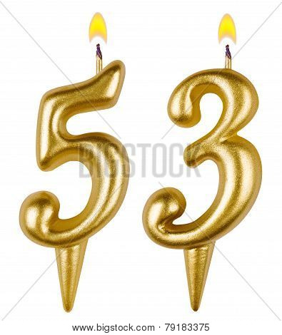 Birthday Candles Number Fifty Three