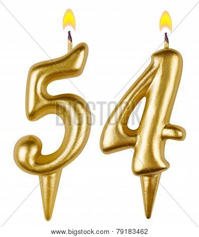 Birthday Candles Number Fifty Four