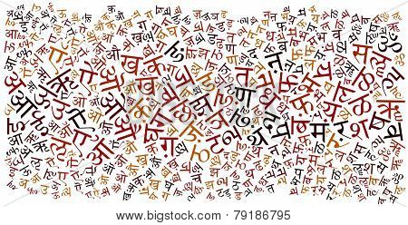 Hindi Alphabet Background