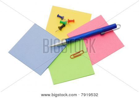Stift und Hinweis isolated on white background