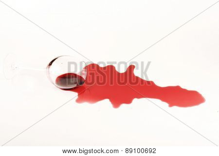 Studio shot of wine stain