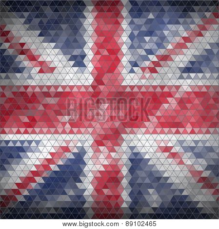 Mosaic British flag background