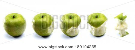 Apples on white background  - close-up