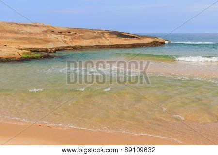 Rock On Beach Praia Do Cepilho With Transparent Water, Trindade, Paraty, Brazil