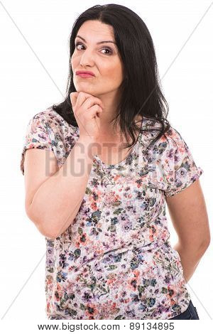 Woman Make A Wry Face
