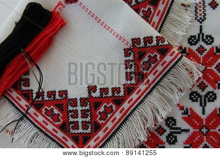 Embroidered Napkins Ornaments