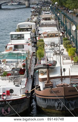 Cruise boat on the River Seine in Paris