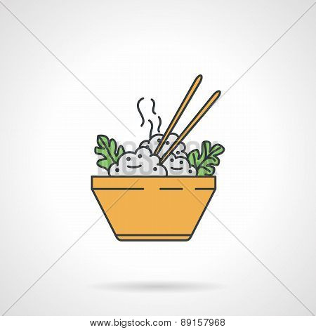 Flat vector icon for rice dish