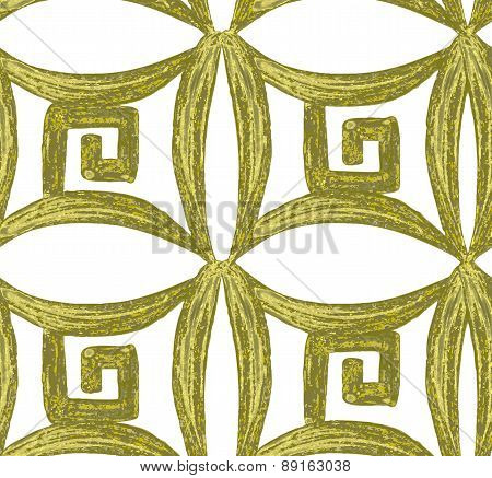 Abstract seamless tradition watercolor vector pattern