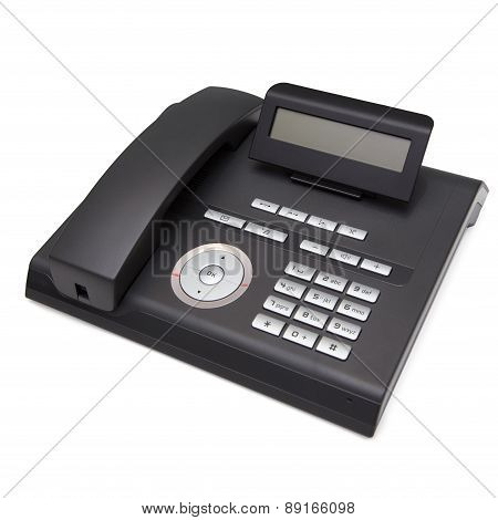 Black Telephone. Isolate On White Background