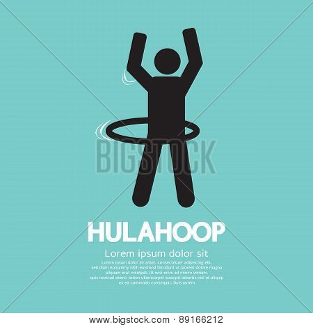 Human Playing A Hulahoop Symbol.