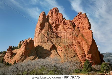 Red rock formations garden of the Gods