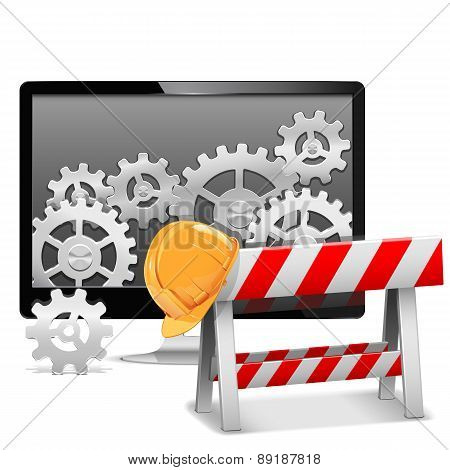 Vector Computer Repair with Barrier