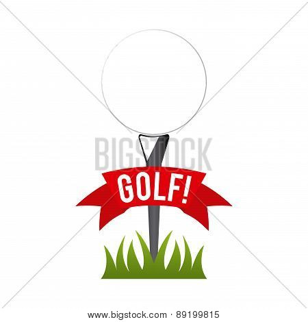golf design over white background vector illustration